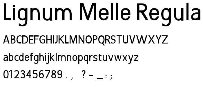 Lignum Melle Regular font